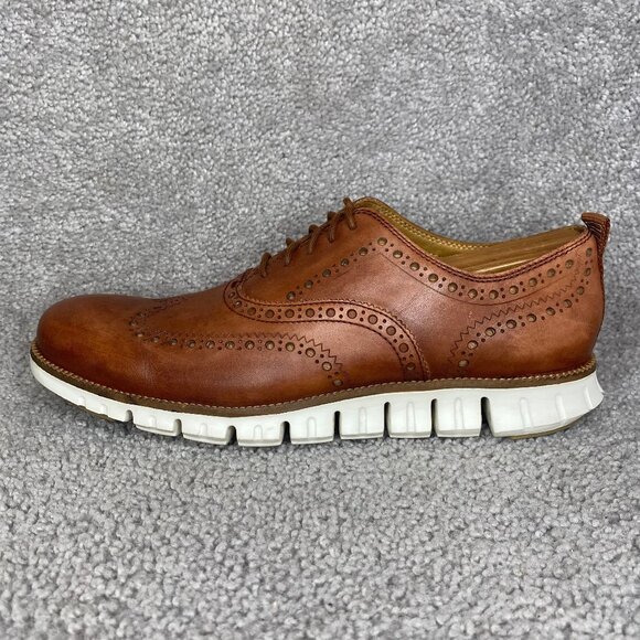 Cole Haan ZeroGrand Wingtip Oxford Dress Shoes British Tan C23741 Men’s US 9.5 M - Picture 1 of 10